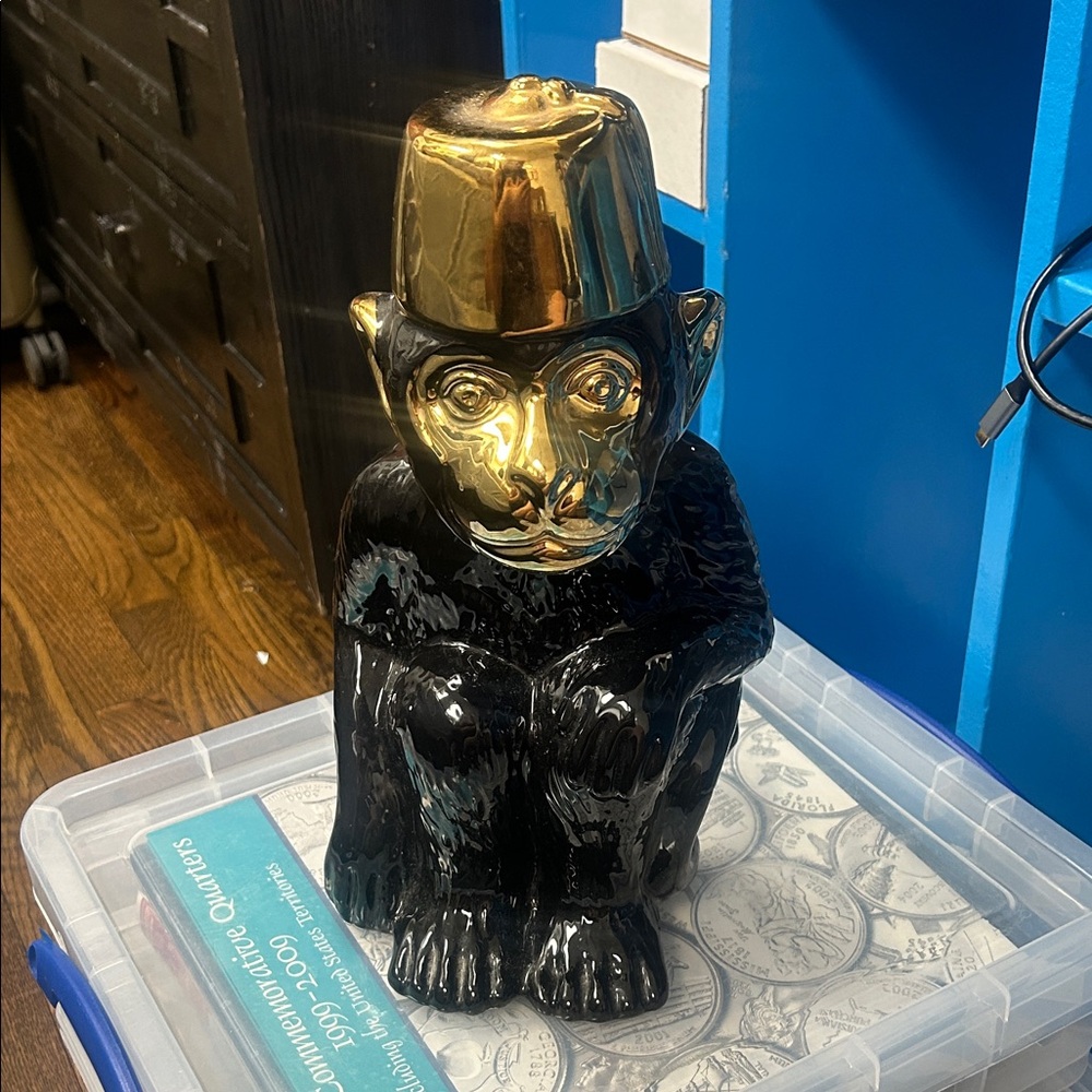 Gold and Black Monkey Bank